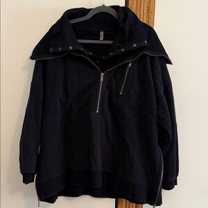 FP Movement by Free People Black half Zip-Up Sweatshirt